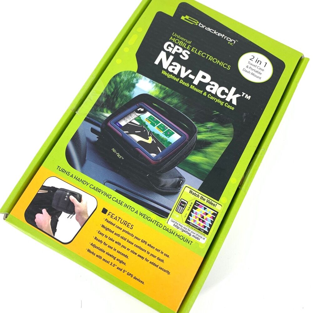 Bracketron Nav-Pack Universal Weighted Vehicle Dash Mount W Case New in Package